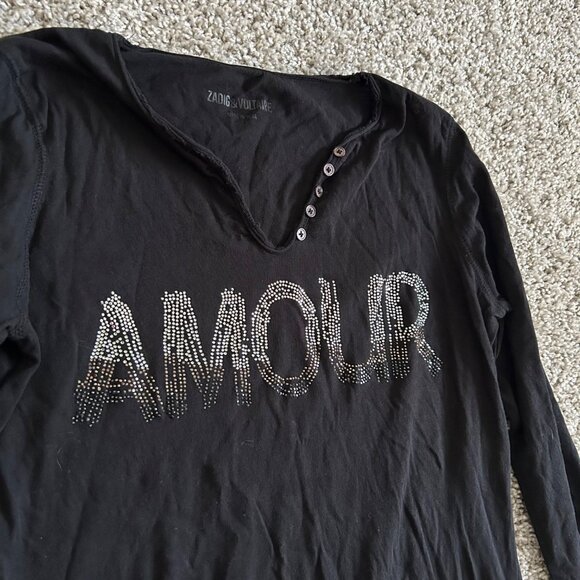 Zadig and Voltaire Womens Sz Small Amour Long sleeve Shirt - Picture 9 of 9